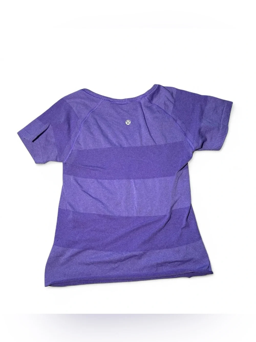 Y2K vintage Purple Lululemon striped Swiftly Tech short sleeve top-crop size 6🪐
